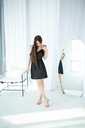 Iren Black Silk Mini Slip Dress