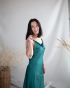 Iren Green Silk Mini Slip Dress