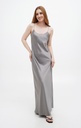 Lili Grey Silk Maxi Dress  