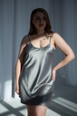 Lili Grey Silk Mani Dress