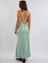 Daisy Mint Maxi Silk Low Back Dress