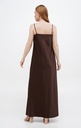 Lili Brown Silk Maxi Dress