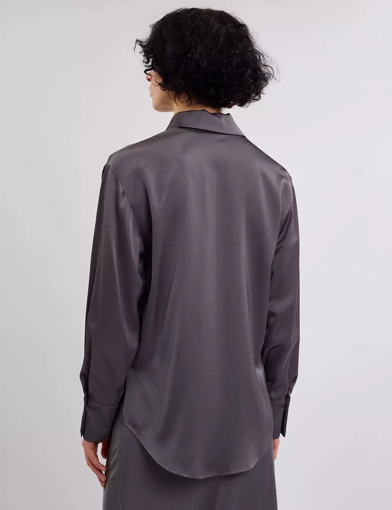 Morgan Grey Silk Blouse