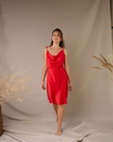 Iren Red Silk Mini Slip Dress