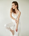 Angelika Ivory Silk Pajama Set with Lace