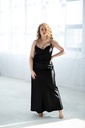 Daisy Black Maxi Silk Satin Low Back Dress