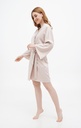 Kate Short Silk Robe Light Beige