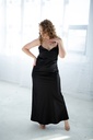 Daisy Black Maxi Silk Satin Low Back Dress