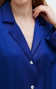 Dolly Silk Blue Oversized Blouse