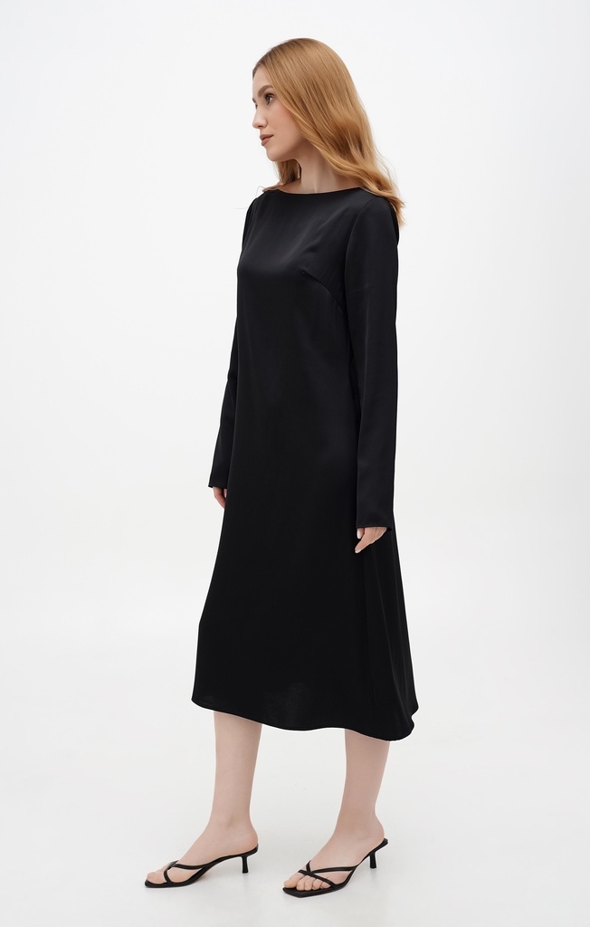 Gitta Maxi Black Long Sleeve 