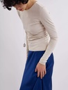 Kira Blue Silk Maxi Skirt