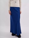 Kira Blue Silk Maxi Skirt