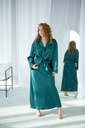 Kira Dark Green Silk Maxi Skirt