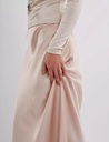 Kira Light Beige Silk Maxi Skirt