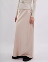 Kira Light Beige Silk Maxi Skirt