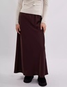 Kira Brown Silk Maxi Skirt 