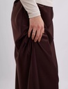 Kira Brown Silk Maxi Skirt 