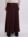 Kira Brown Silk Maxi Skirt 