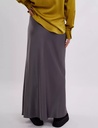 Kira Grey Silk Maxi Skirt