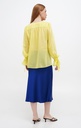 Kira Blue Silk Midi Skirt