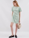 Gitta Mint Silk Mini Dress with Ruffle Sleeves