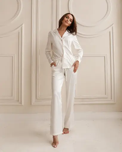 Pearl Ivory Silk Pajama Set